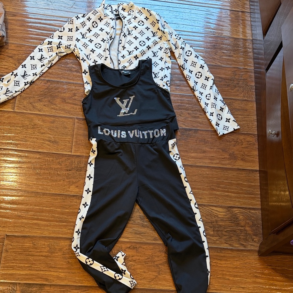 Louis Vuitton Monogram Black and White Set